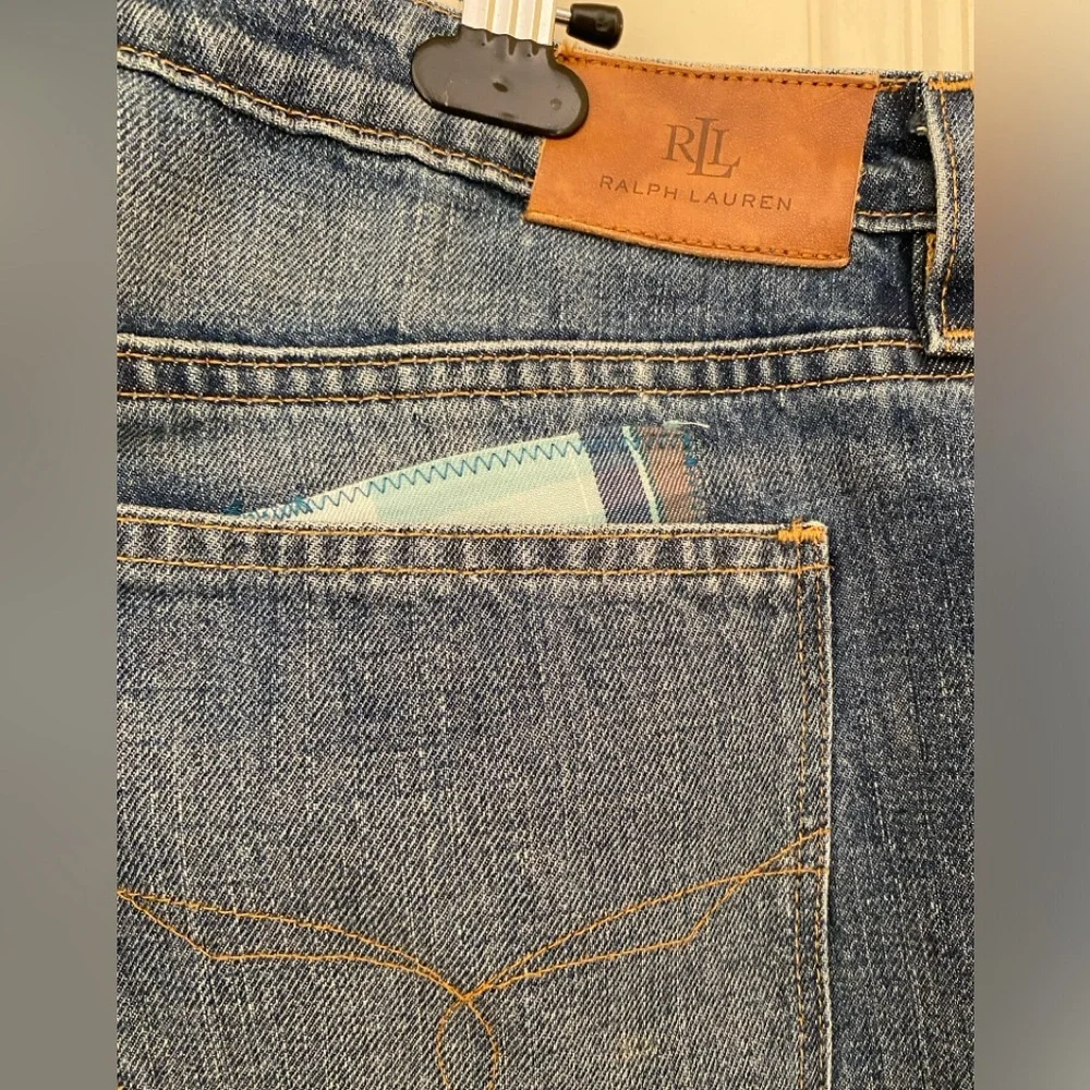Lauren Ralph Lauren 100% Cotton Patchwork Boyfriend Jean Size 14